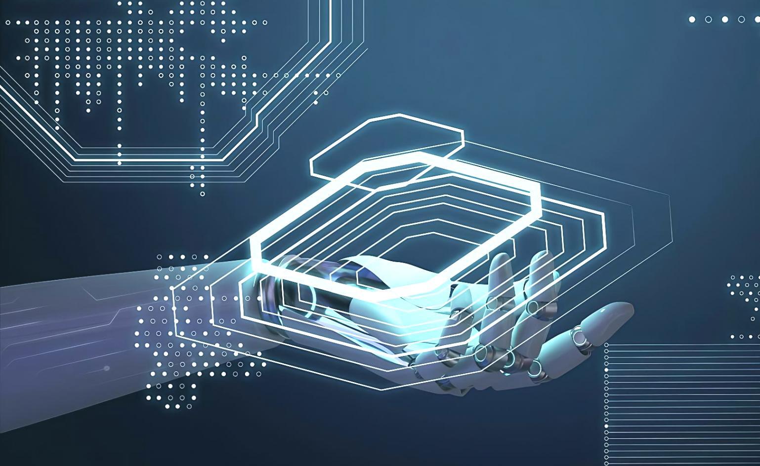 Visualisierung einer vernetzten Smart City mit KI-gesteuerten Systemen